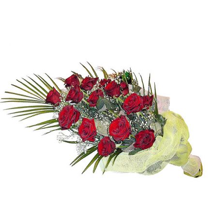 Траурный букет из алых роз купить с доставкой в по Челябинску